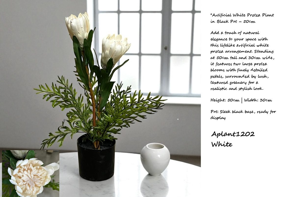 50cm Plant Artificial, Faux Plants, Home Decor, events, gardens, Potted Plants, Protea Plant Aplant1202