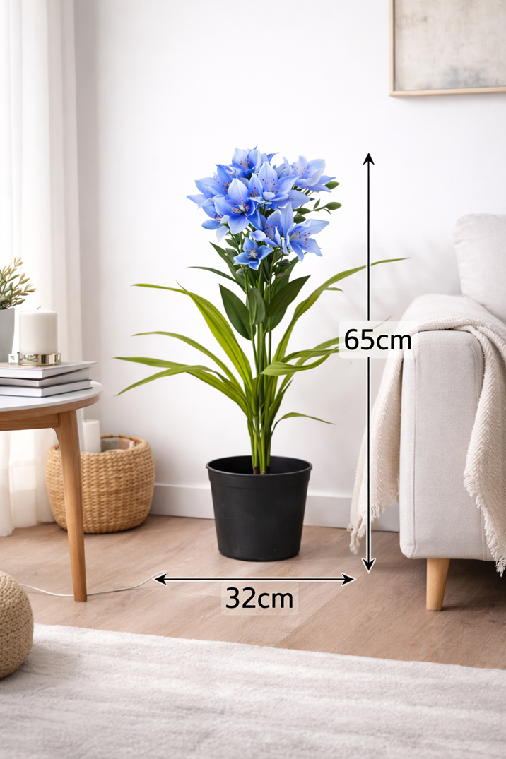 65cm Premium Faux Freesia Plant Arrangement | Office Lobby & Living Room Decor, Plants, events, flower, artificial