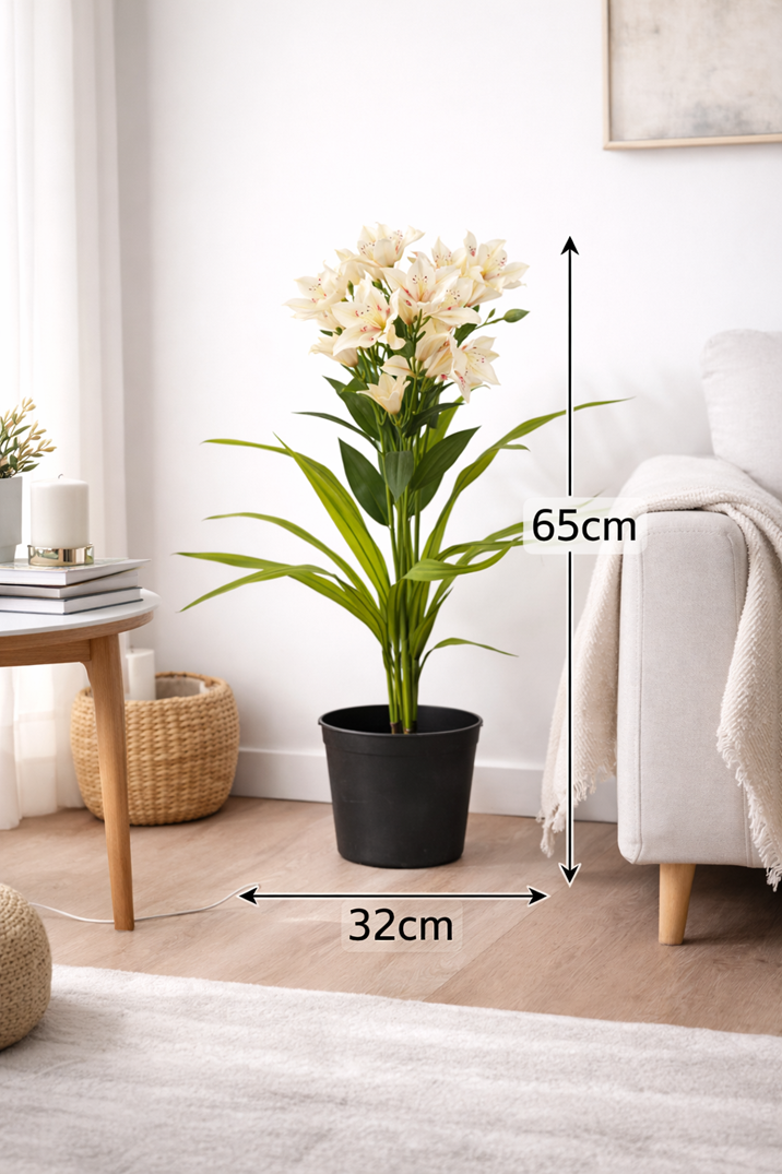 65cm Premium Faux Freesia Plant Arrangement | Office Lobby & Living Room Decor, Plants, events, flower, artificial