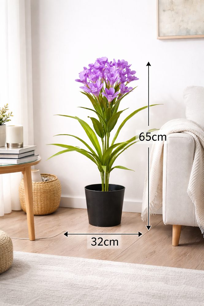 65cm Premium Faux Freesia Plant Arrangement | Office Lobby & Living Room Decor, Plants, events, flower, artificial