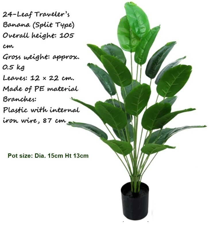 105cm Artificial Traveler’s Banana Plant – 105cm, 24 Leaves Aplant1250-2