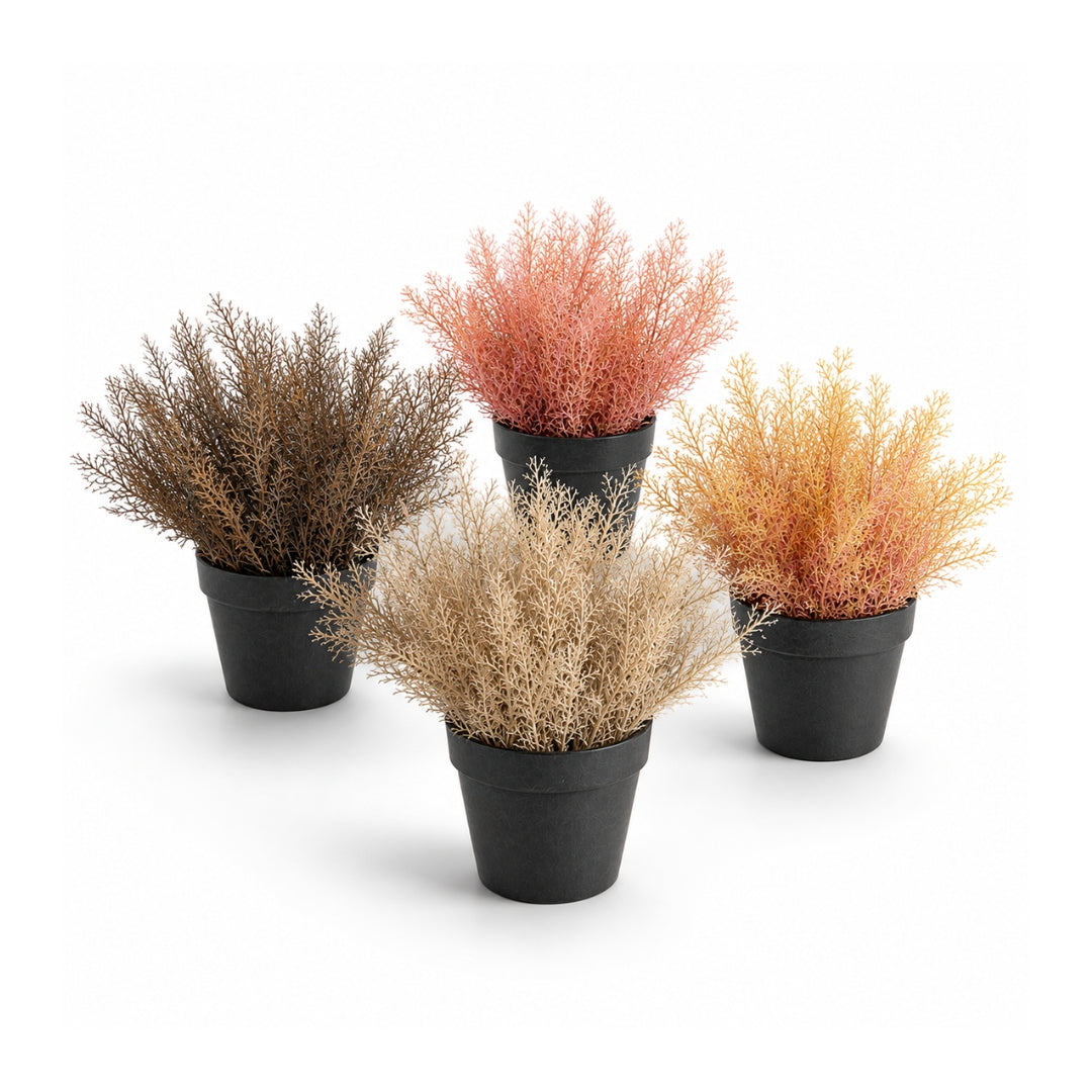 25cm Artificial Plant in a Black Plastic Pot | Artificial Plants | Small Faux Plants