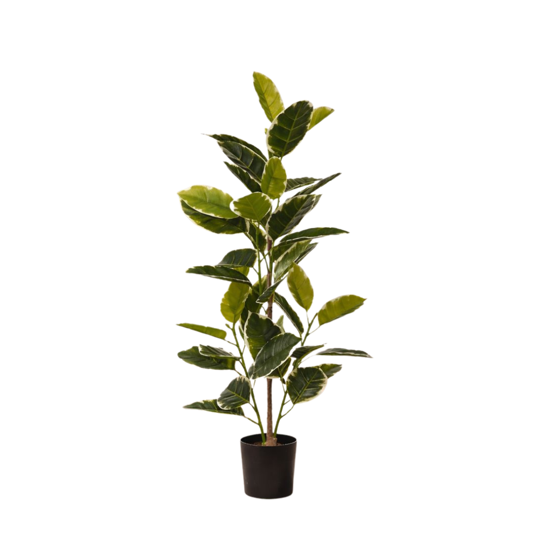 115cm Artificial Rubber Plant with Black Pot | Realistic Indoor Decorative Plant Aplant1293-2