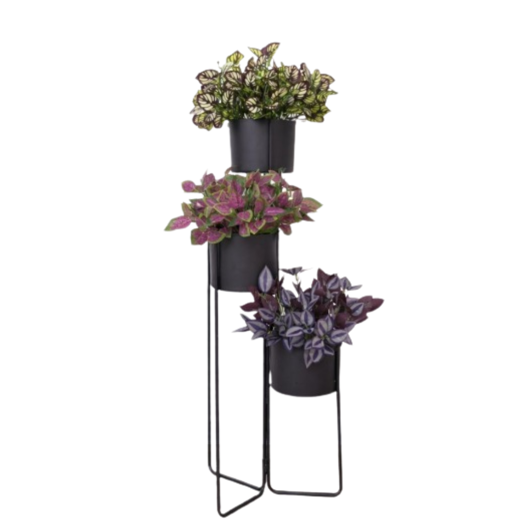 100cm Elegant Multi-tier Décor Stand with Artificial Plants