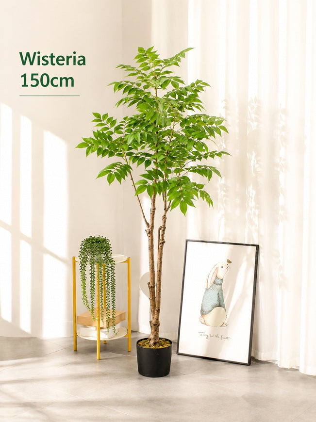 150cm Artificial Wisteria Plant with Black Pot