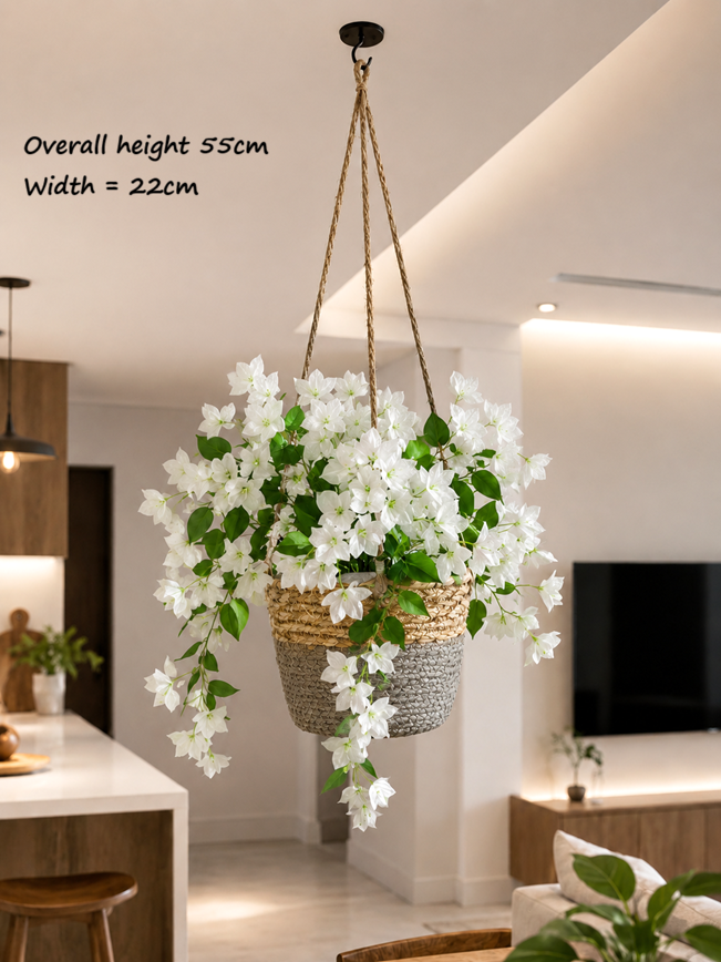 Artificial Bougainvillea Hanging Basket – Vibrant Bloom for Contemporary Homes