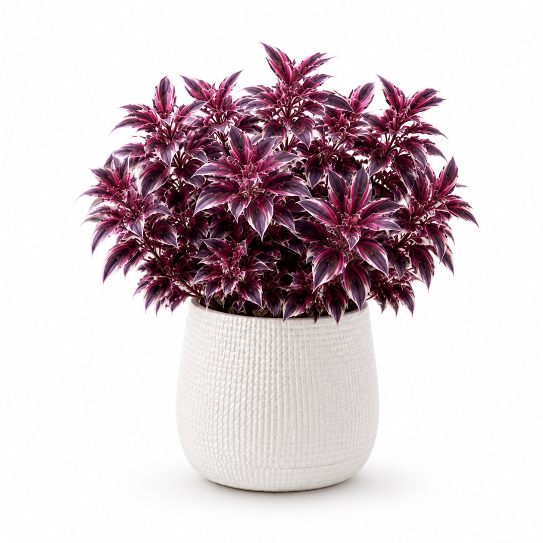 30cm Artificial Bush Leaves in Pot Home Office Garden Events