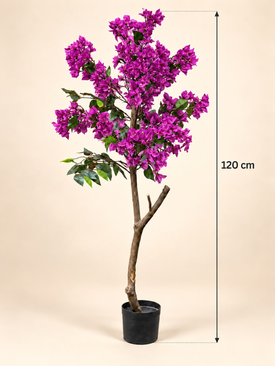 120cm Premium Artificial Bougainvillea Tree | Realistic Pink Blossom Tree | Indoor Office, Hotel & Home Décor | Ready to Display