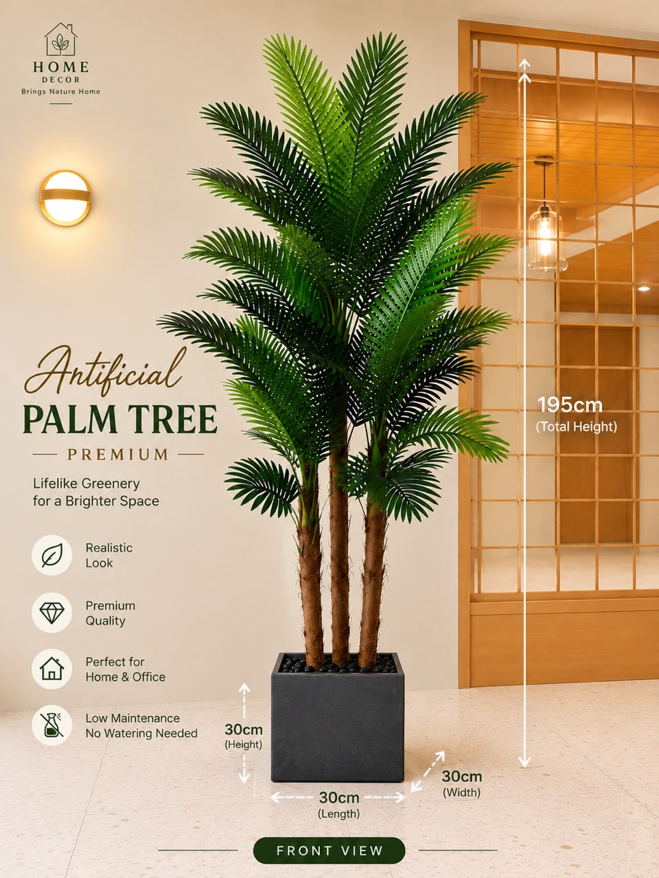 195cm Premium Artificial Palm Tree