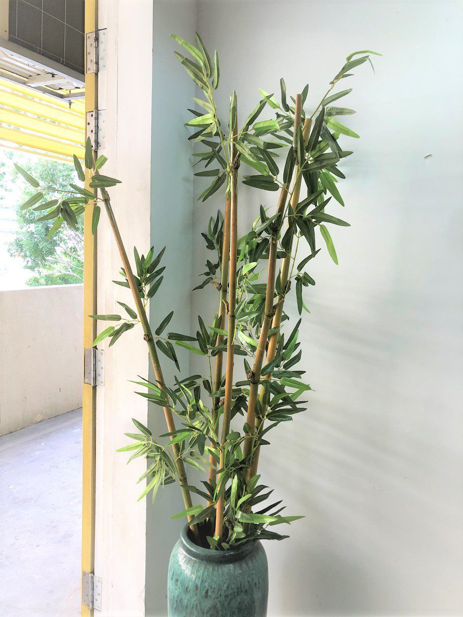 Plant Natural Bamboo Trunks with artificial leaves Aplant340
