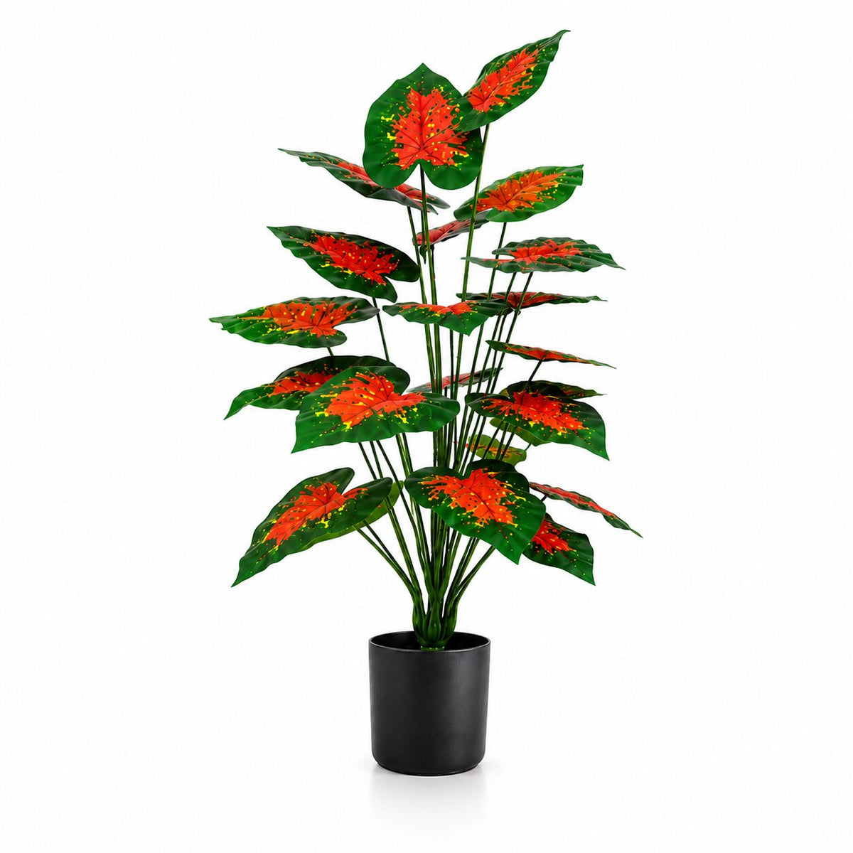 95cm Premium Artificial Red Caladium Plant 95cm – Lifelike Tropical Foliage | Home, Office & Commercial Decoration