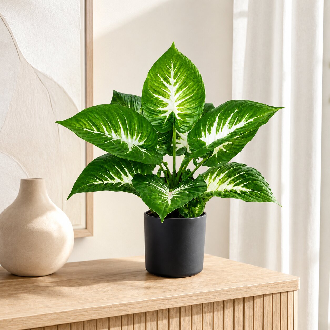 40cm Plant Philodendron Zebra artificial with pot, home decor, indoor, garden Aplant670