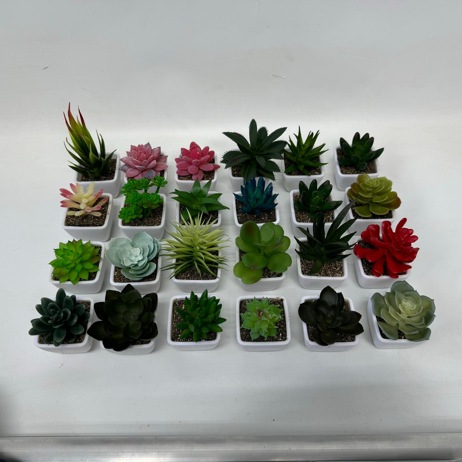 5-8cm Artificial Succulent Plant in Pot, 4 pcs random plant, home decor, office, garden. Aplant761