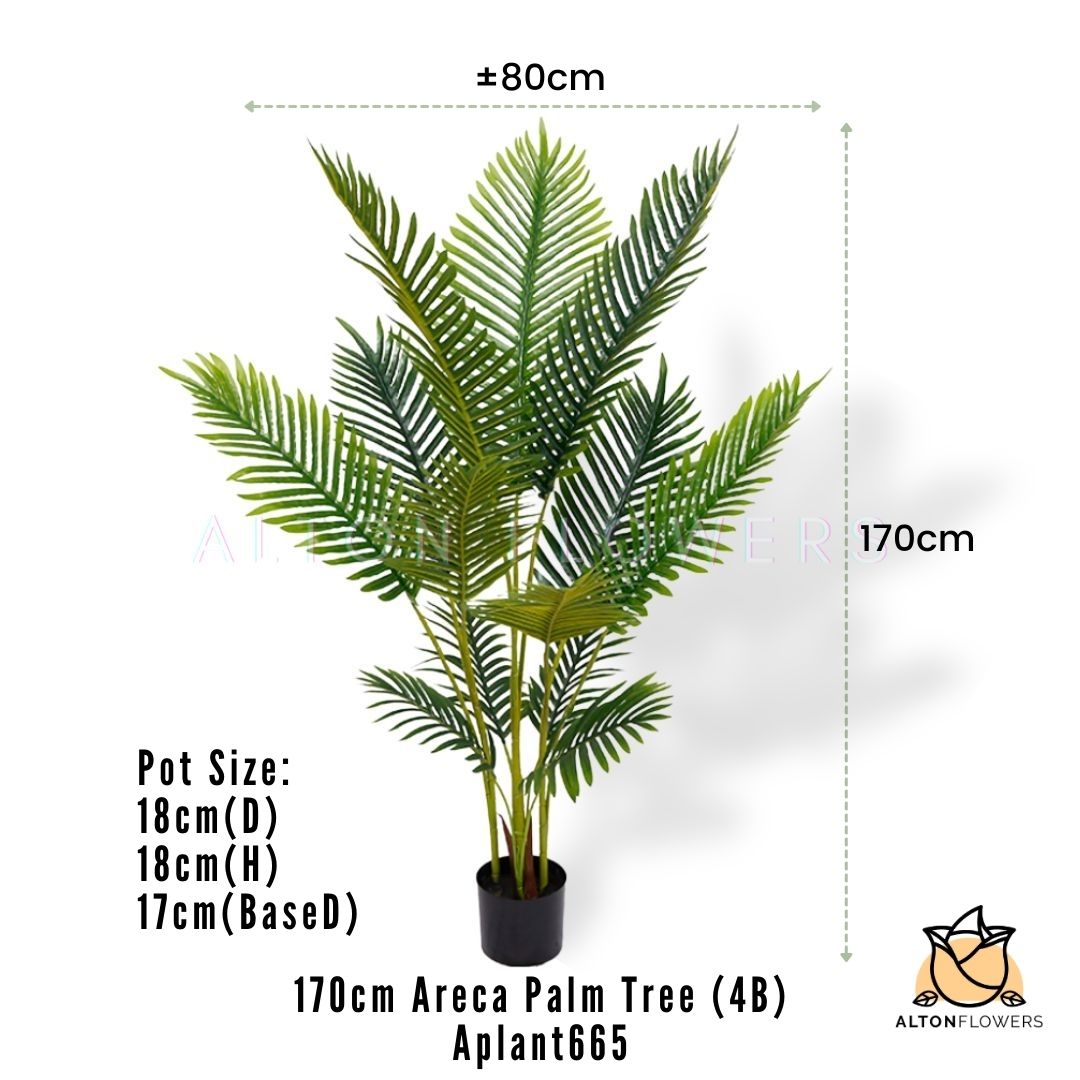 170cm tall x 4 branches Areca Palm Tree Plant, artificial,home decor, garden, indoor, Aplant665