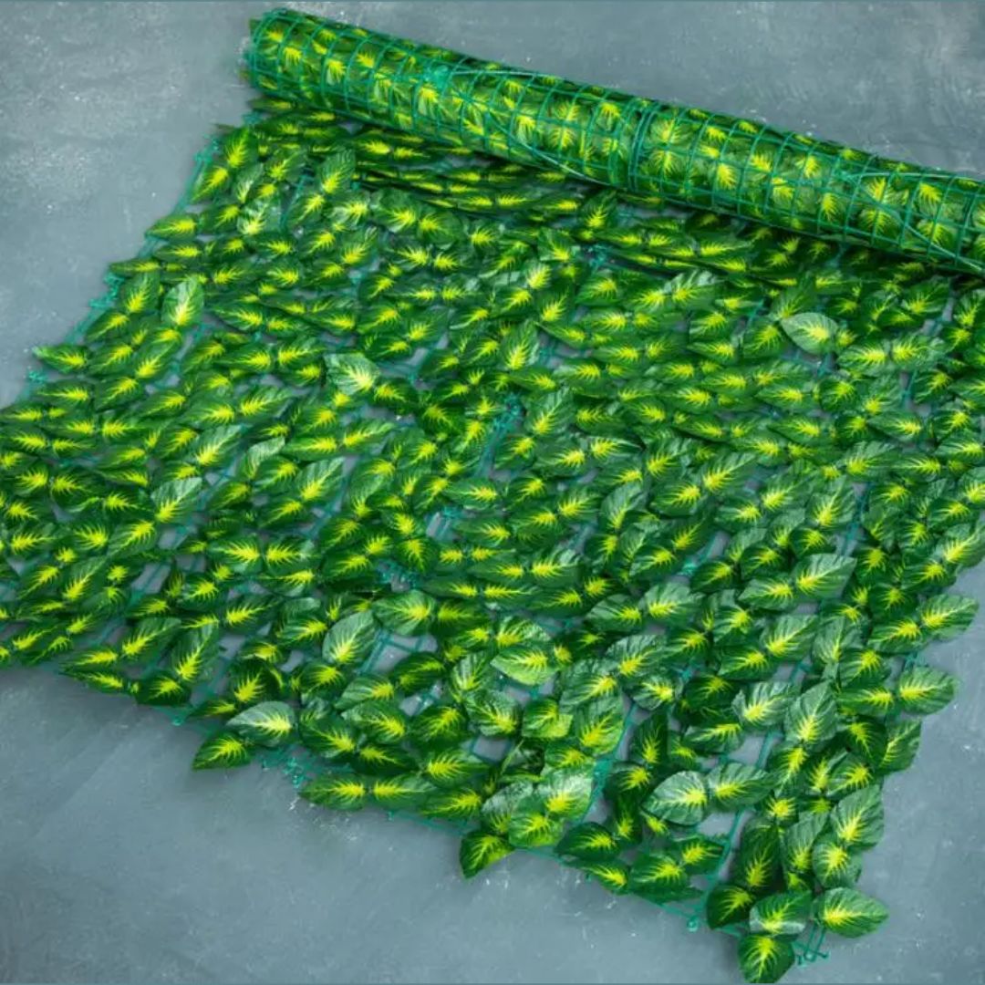 Leaf Screen Artificial Leaves Fence - Evergreen Hedge with Faux Leaves Fencing Panel for Outdoor, Backyard or Balcony Aplant814-2