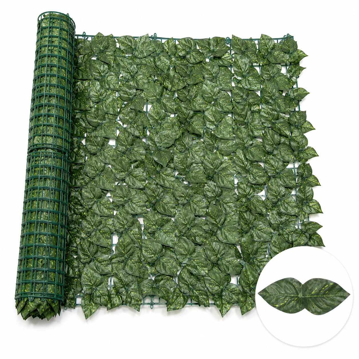 3m x 1m Artificial Leaf Privacy Fence Roll | Faux Ivy, Philodendron, Pothos, Grape Vine & Calathea Hedge Screen