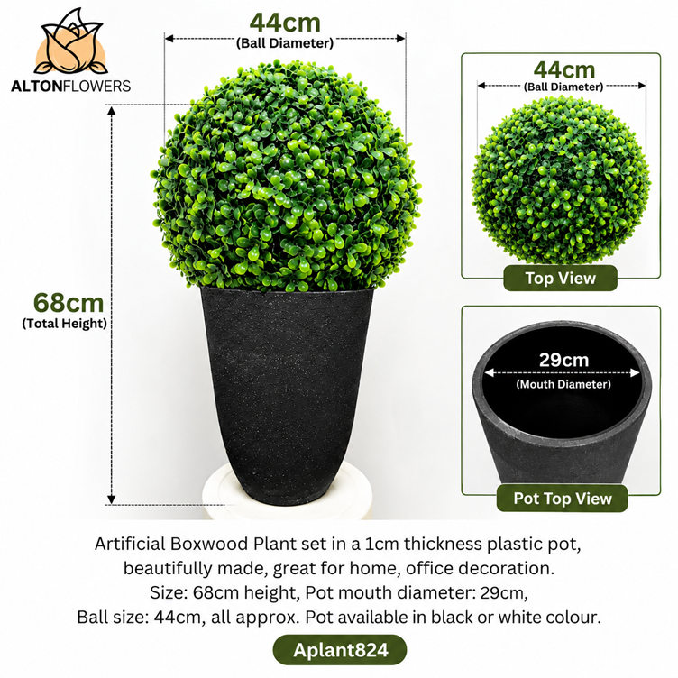68cm Artificial Plant Boxwood Grass set in a nice plastic heavy duty pot, home decor, events, office decoration