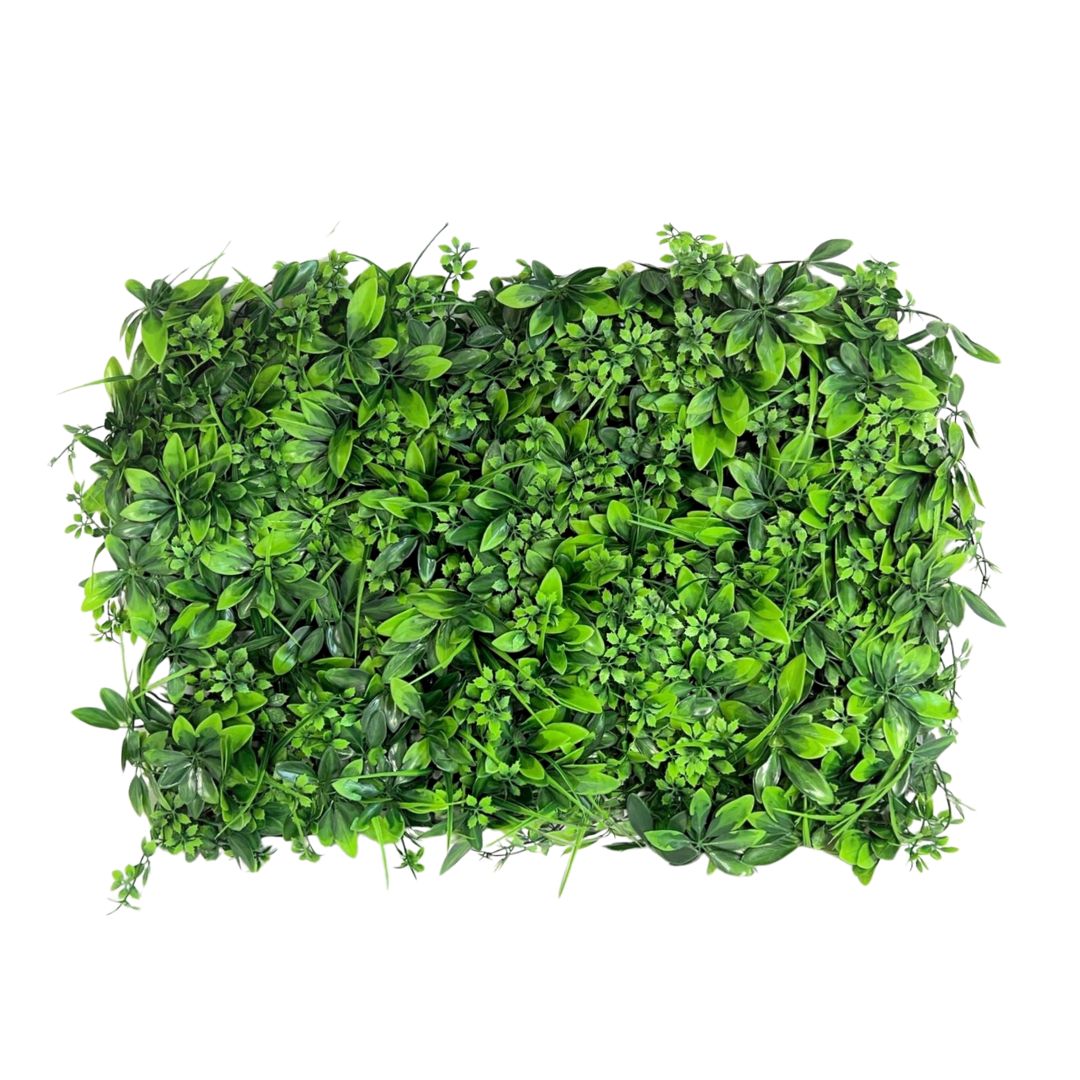 Artificial Grass Panel Mixed Small Plant Wall 60cm x 40cm Vertical Garden Floors Homes Offices Events Aplant834
