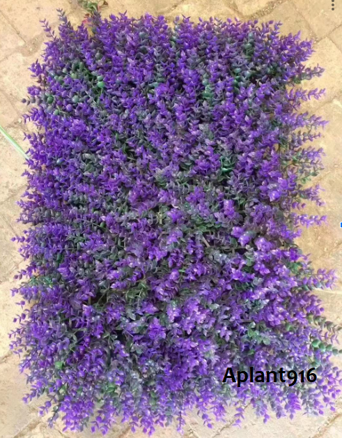Artificial Greenery Panel Purple Eucalyptus Wall Carpet Grass Plant Wall Backdrop Hanging Scenery Aplant916