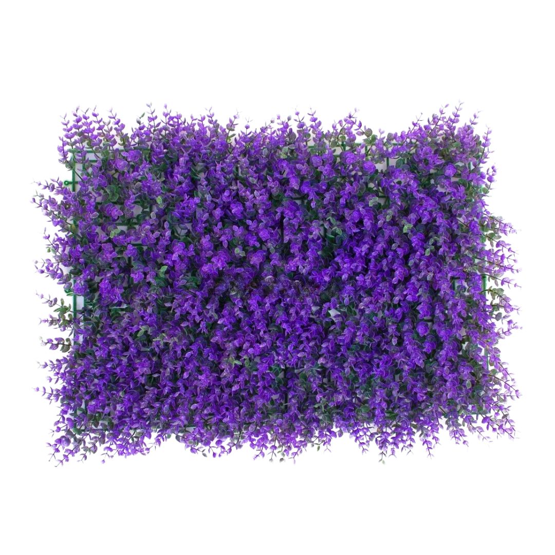 Artificial Greenery Panel Purple Eucalyptus Wall Carpet Grass Plant Wall Backdrop Hanging Scenery Aplant916