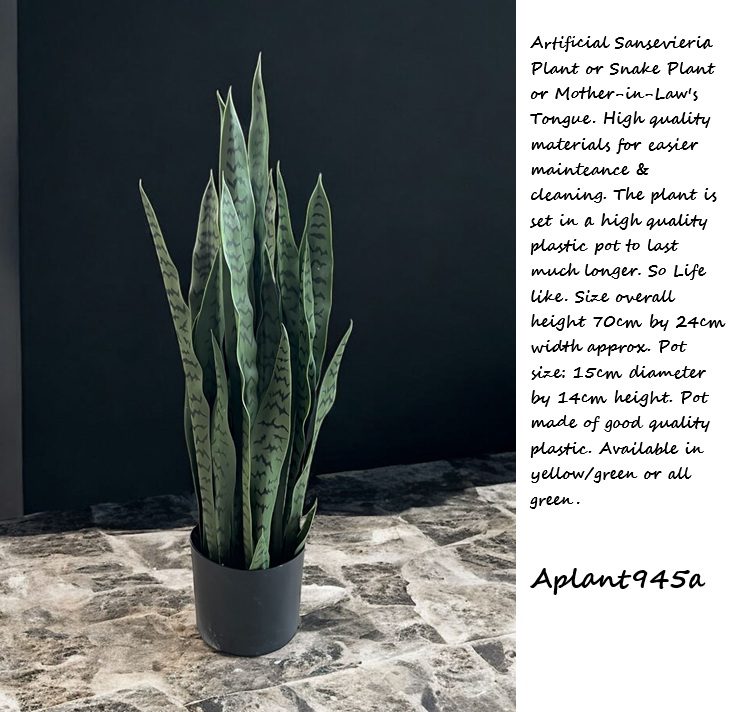 65cm Plant Artificial Saverina, Snake, Flowers, home decor, events, garden Aplant945a- Green
