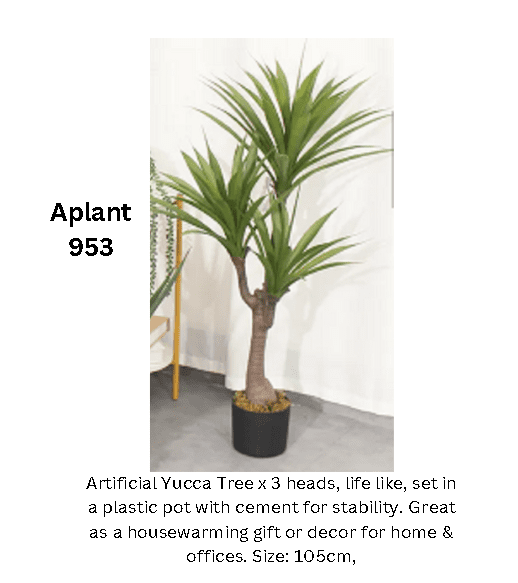 105cm Plant Artificial Yucca x3 heads, Garden, home decor, events, balcony Aplant953