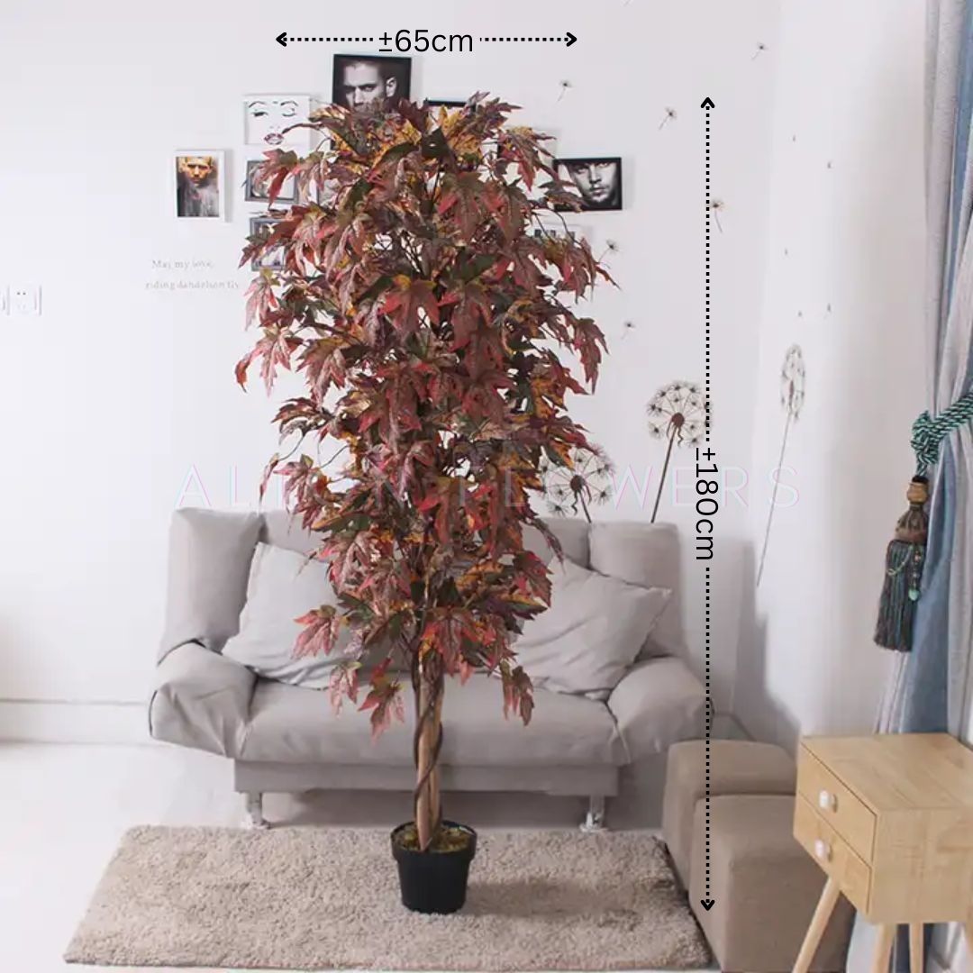 180cm Artificial Tree Red Maple, garden, home decor, event, season, office decor Aplant959