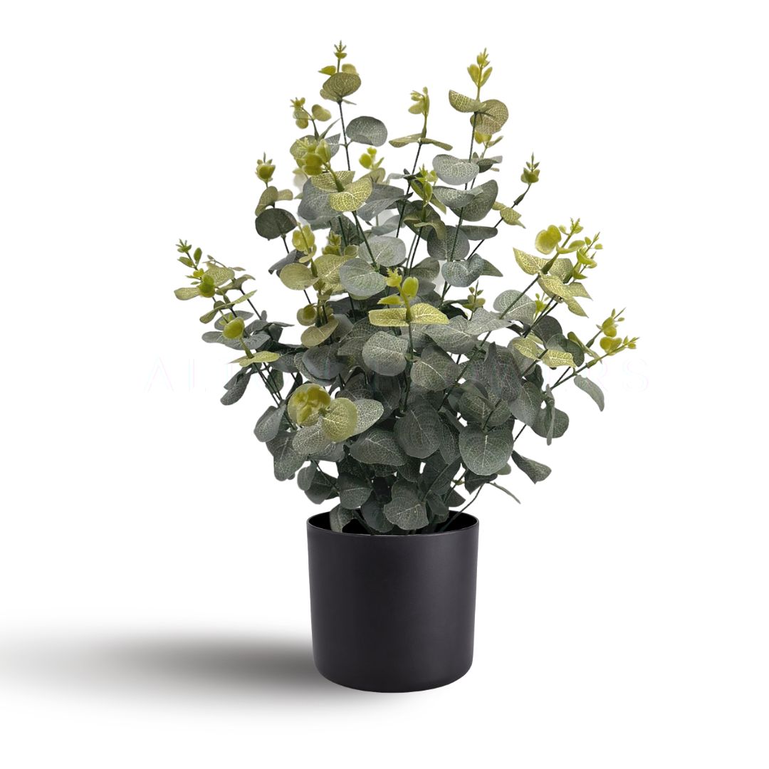 45cm Artificial Eucalyptus Bush Plant Faux Tree Aplant964 - Alton Flowers
