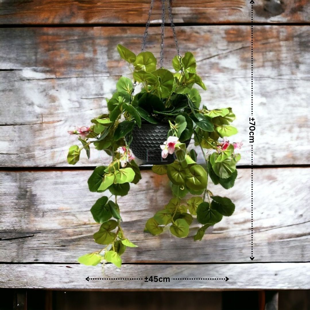 Artificial Plant Hanging with double layer plastic pot, home decor, events, garden Aplant991