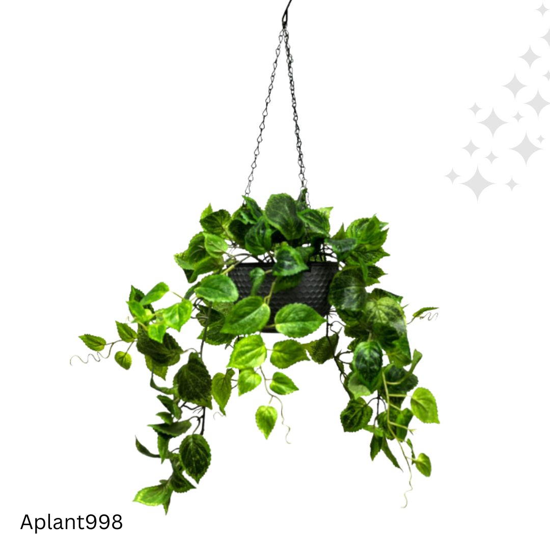 Artificial Plant Hanging with double layer plastic pot, home decor, events, garden Aplant998