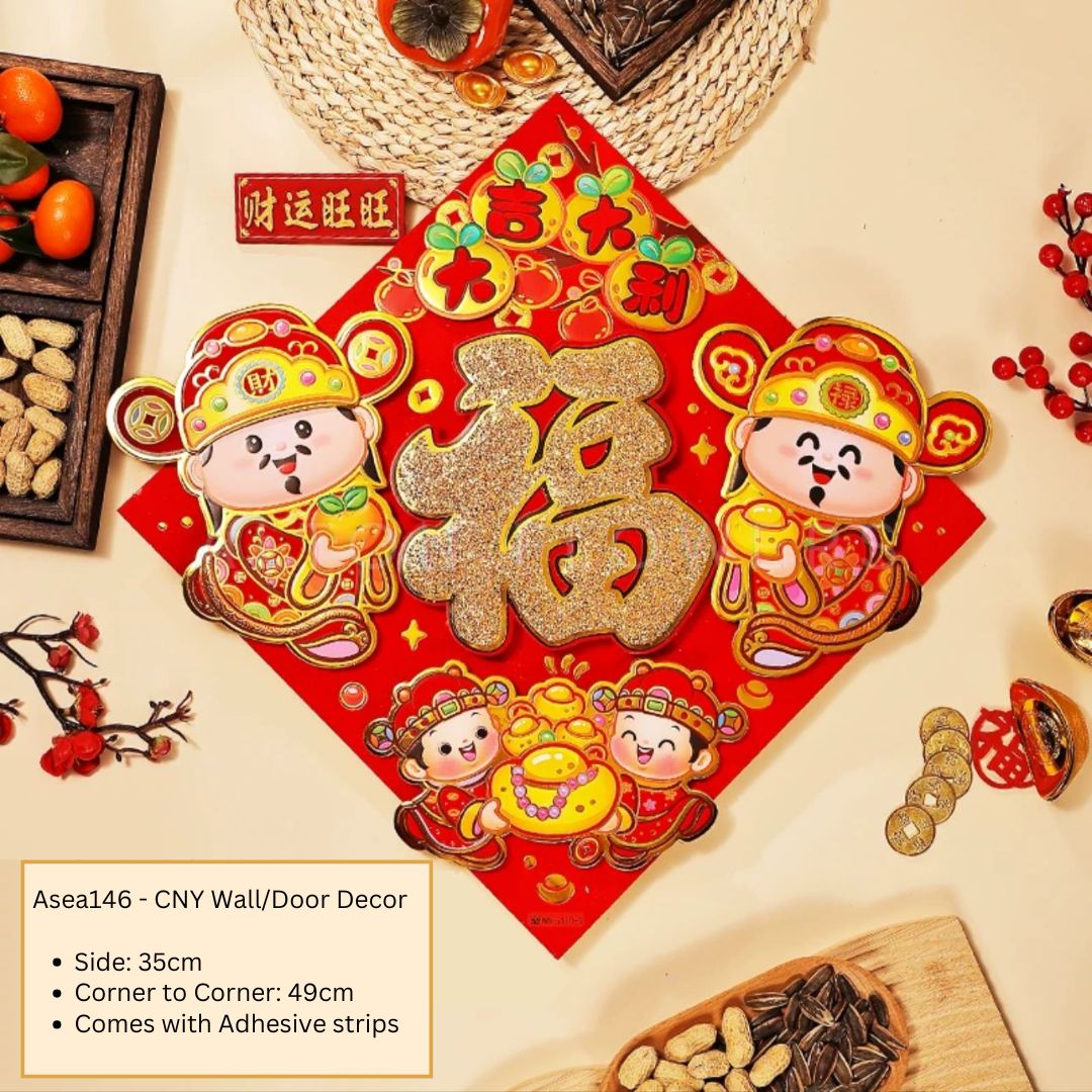 CNY decor Chinese New Year banner Hanging Decorations Art Store Door Horizontal Color Hanging Decor Asea146