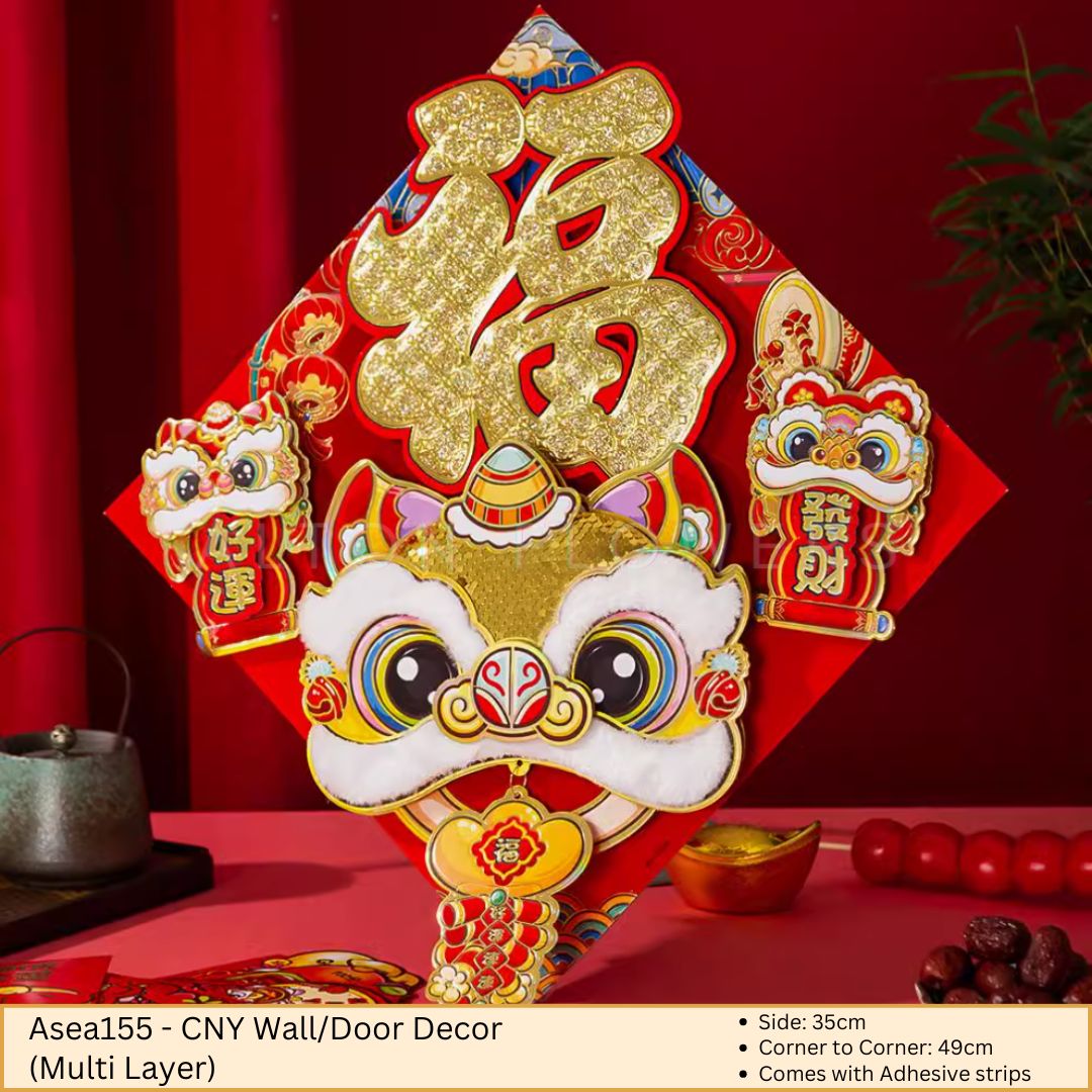 CNY decor Chinese New Year banner Hanging Decorations Art Store Door Horizontal Color Hanging Decor Asea155