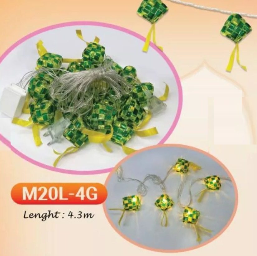 Hari Raya Decor, Ramadan, 20 Ketupats Lighting. Asea161