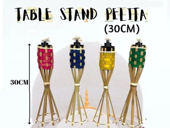Pelita Hari Raya, Ramadan Festival Buluh Raya / Table Stand Pelita 30cm+-/Pelita Weave bamboo. Asea163