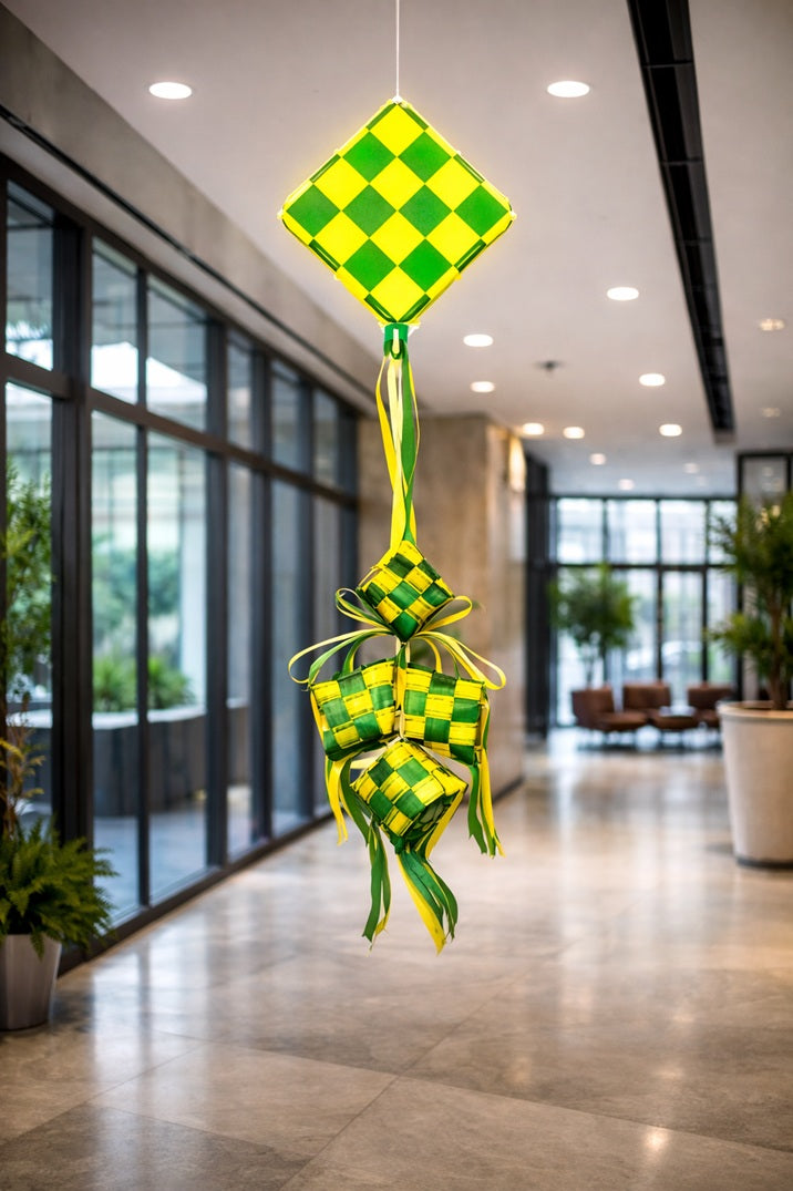 Hari Raya Ketupat Lighting with 4 ketupats set Asea169-1