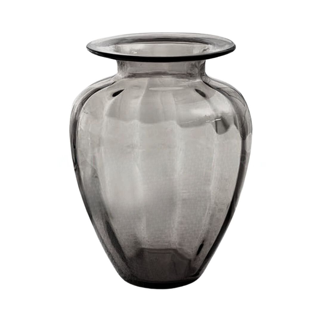Tinted Grey Glass Vase