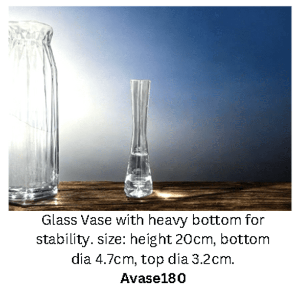 Vase Glass Single, flower, plants, artificial, events Avase180