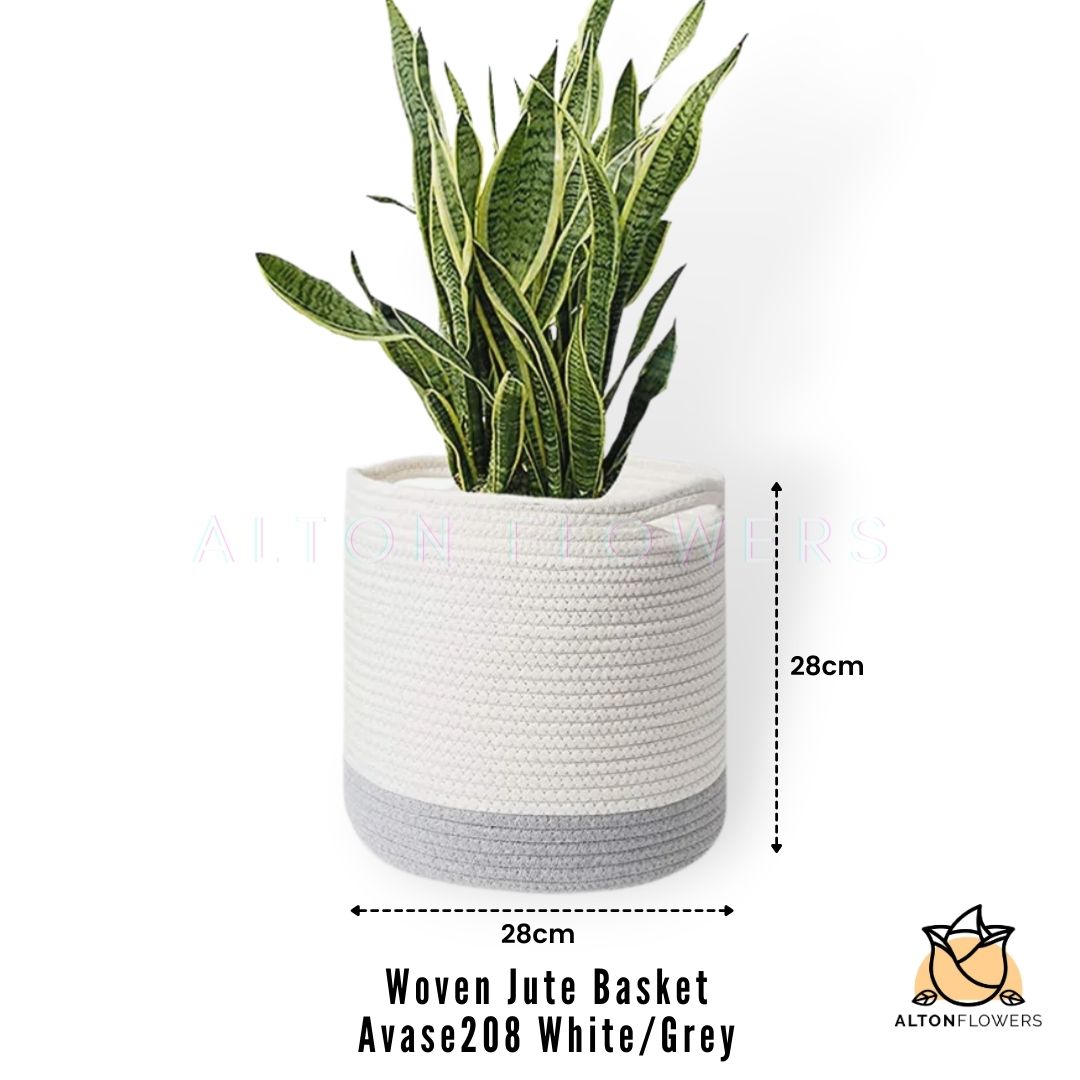 28cm Planter for plant made of cotton rope basket Avase208