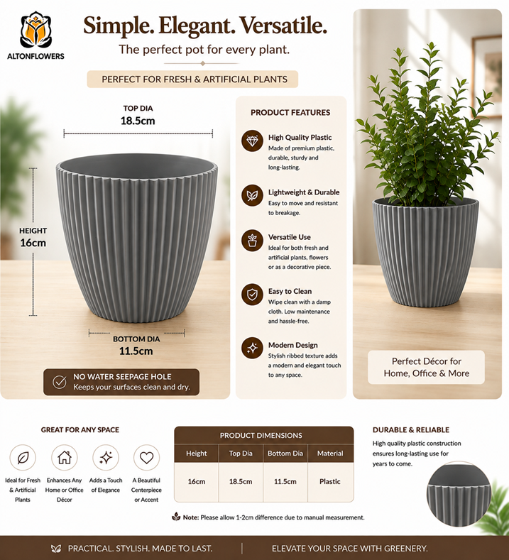 16cm Vase for flowers & plants garden home decor