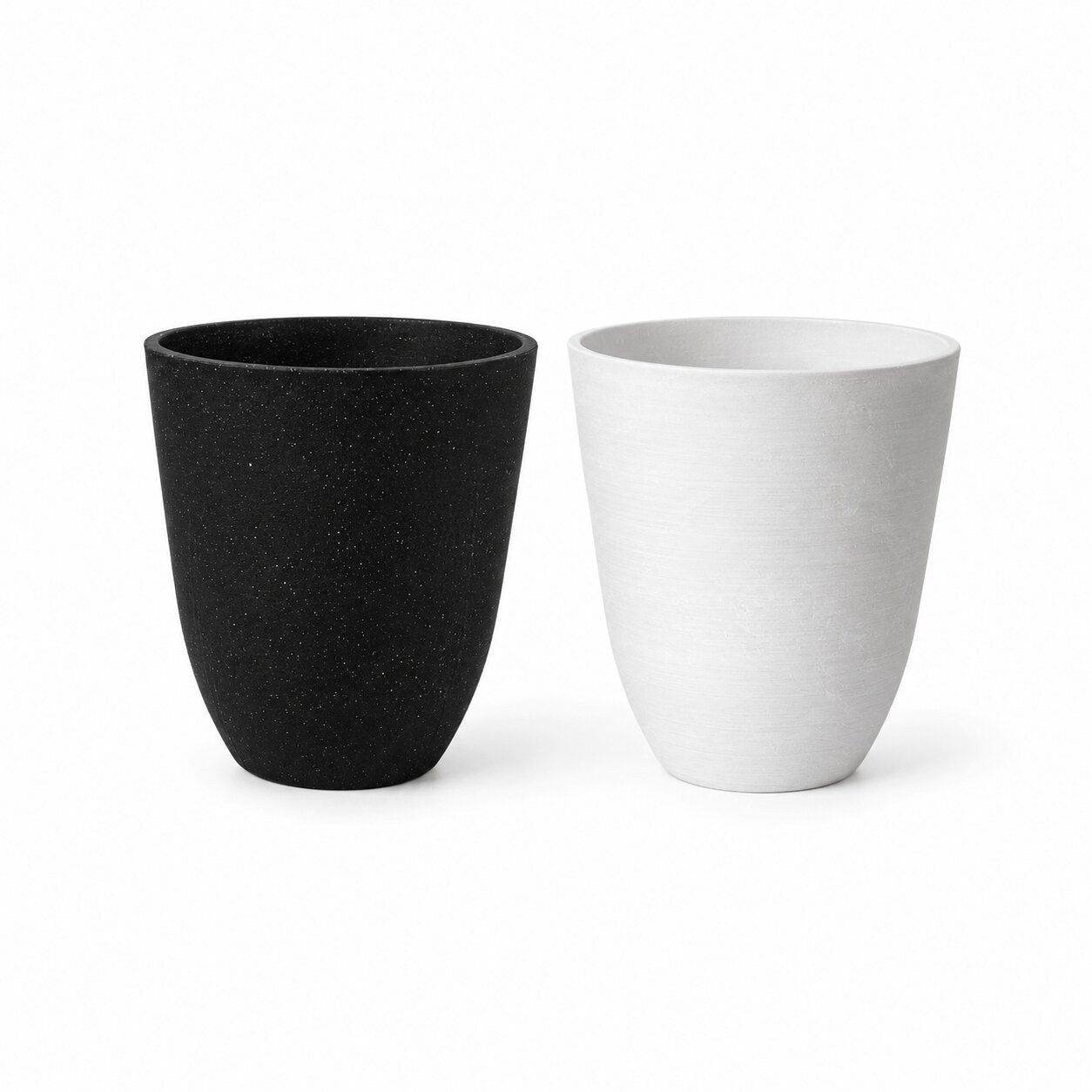 36cm White or Black Textured Planter-Plastic