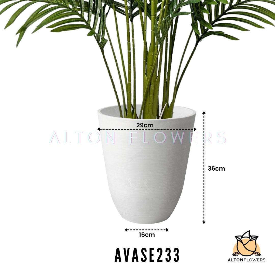 36cm White or Black Textured Planter-Plastic