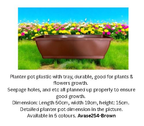 15cm Planter pot plastic with tray, durable & cheap, plants,flowers Avase254