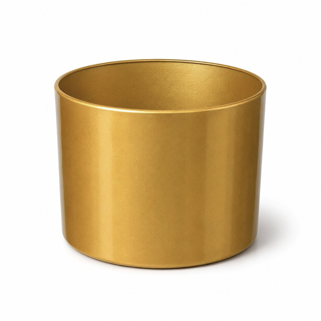23cm Planter pot metal gold coloured for flowers, plants, home decor, events Avase258