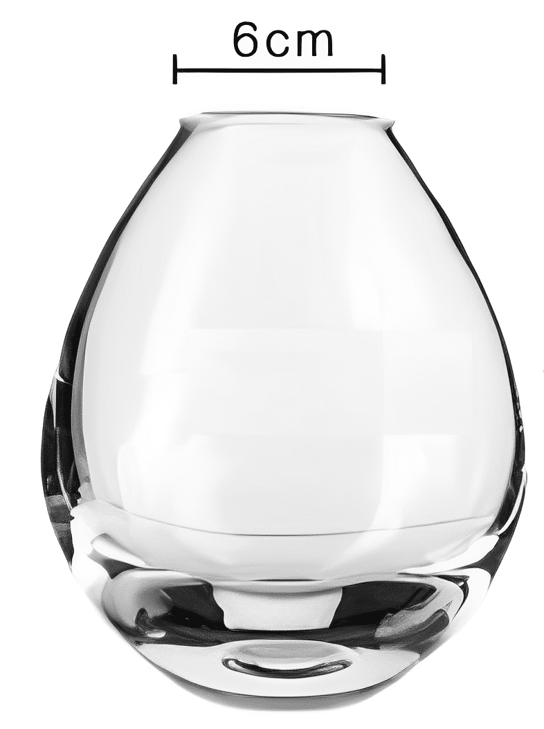 16cm Egg Shaped Glass Vase for flowers, home decor, events Avase292