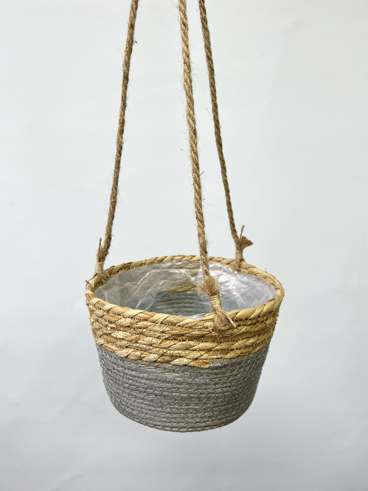 13cm Hanging basket woven guny material, biodegradable, home decor, garden, decorations Avase300
