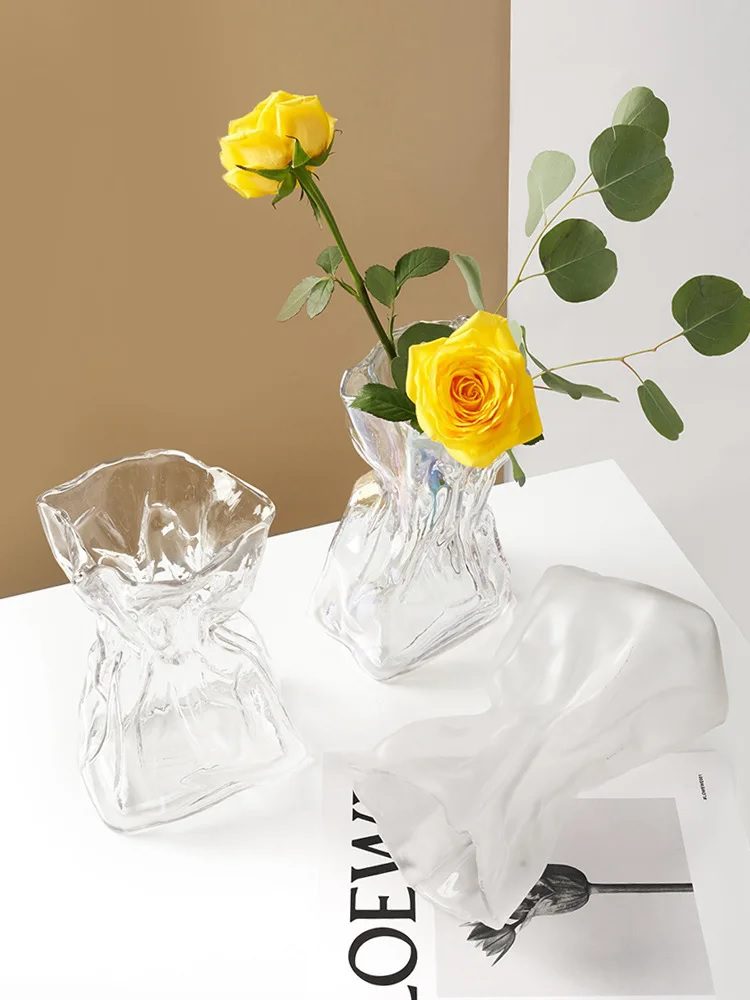 15cm Premium Nordic Home Decor Glass Flower Vase, Indoor Decoration, Home Decoration, Minimalist Avase314