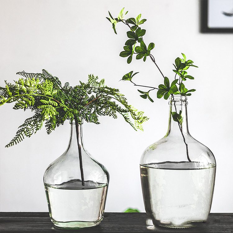 25cm Vase Decoration Simple European Style Flower Rose Lily Living Room Dining Table Arrangement Transparent Glass Home Life Daily Use Avase315