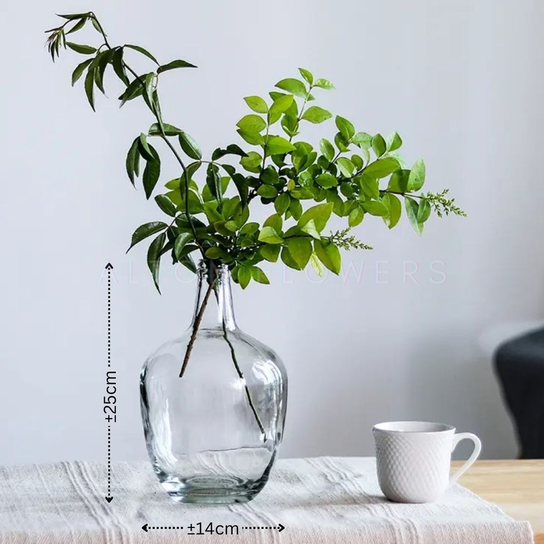 25cm Vase Decoration Simple European Style Flower Rose Lily Living Room Dining Table Arrangement Transparent Glass Home Life Daily Use Avase315