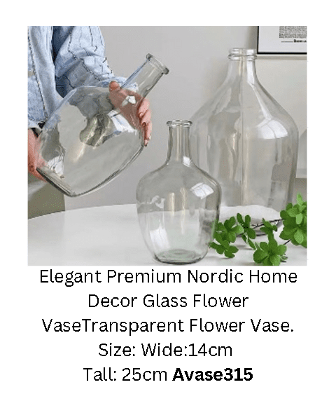25cm Vase Decoration Simple European Style Flower Rose Lily Living Room Dining Table Arrangement Transparent Glass Home Life Daily Use Avase315