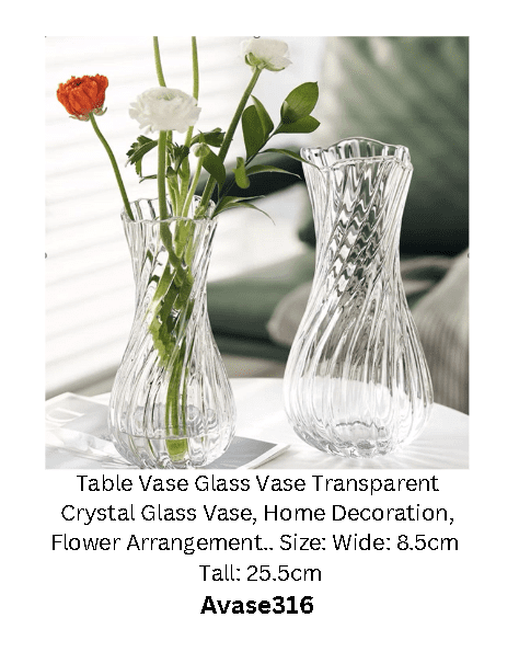 25.5cm Vase Decoration Simple European Style Flower Rose Lily Living Room Dining Table Arrangement Transparent Glass Home Life Daily Use Avase316